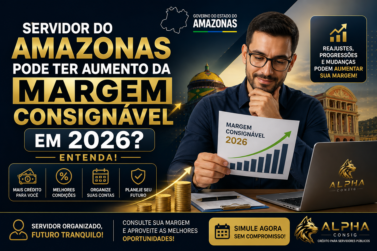 Servidor do Amazonas pode ter aumento da margem consignável em 2026? Entenda